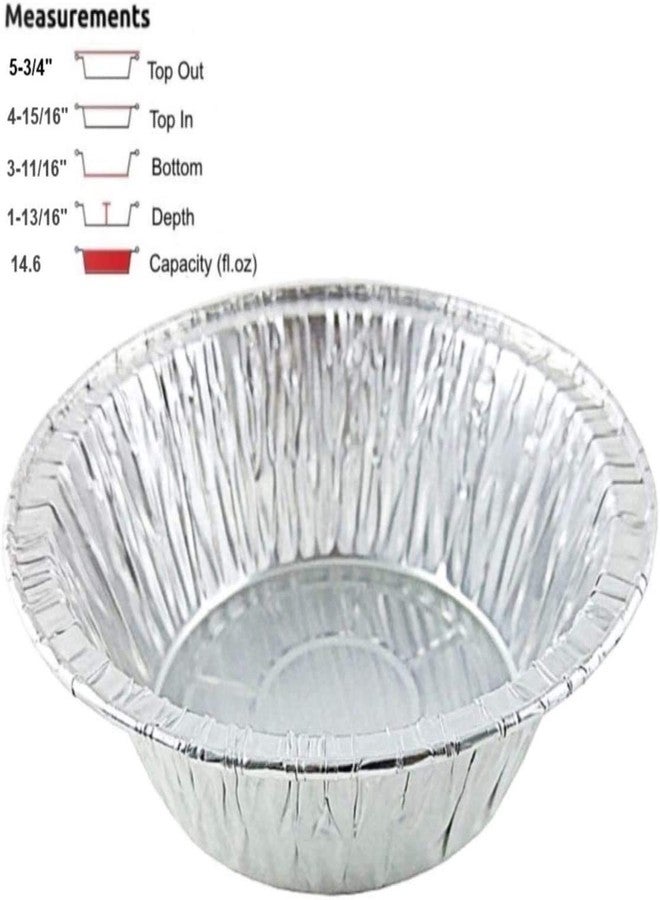 Durable Packaging 5 3/4" Aluminum Foil Deep Meat/Pot Pie Pan Tin 12 Pack - Disposable Containers (Pack of 12) - Image 2