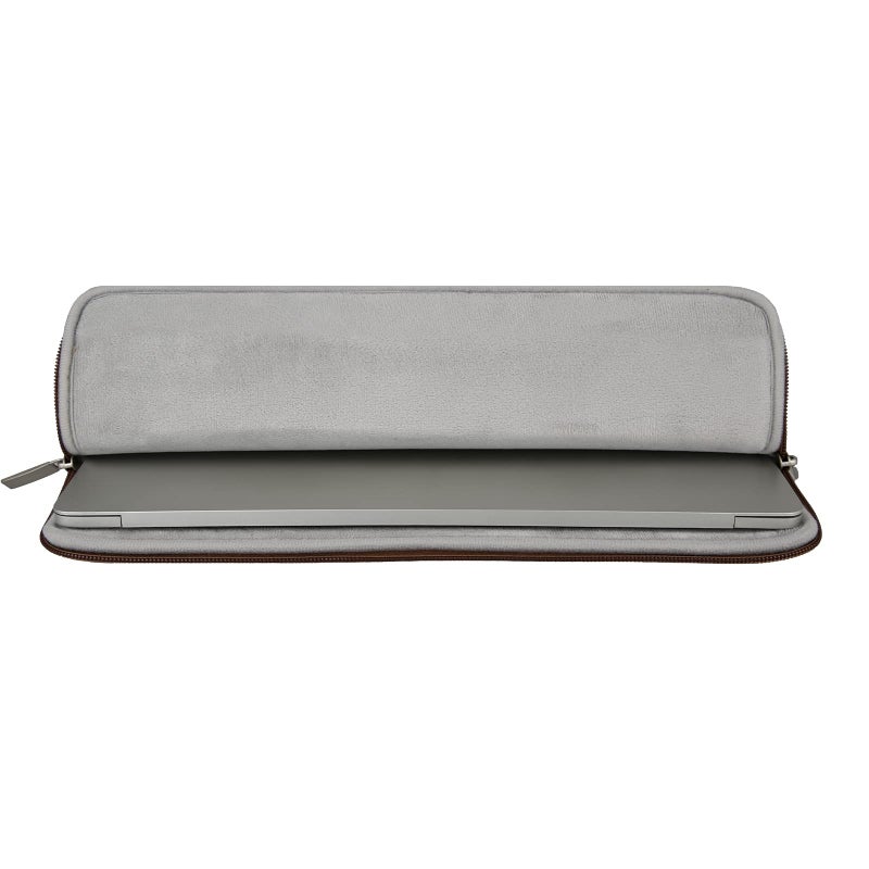 RAINYEAR make life easier RAINYEAR 16 Inch Laptop Sleeve Soft PU Leather Case Protective Water Resistant Zipper Padded Cover Carrying Computer Bag Compatible with 16" MacBook Pro 2021 2022 New Model A2141 A2485 M1(Brown)  - Image 5