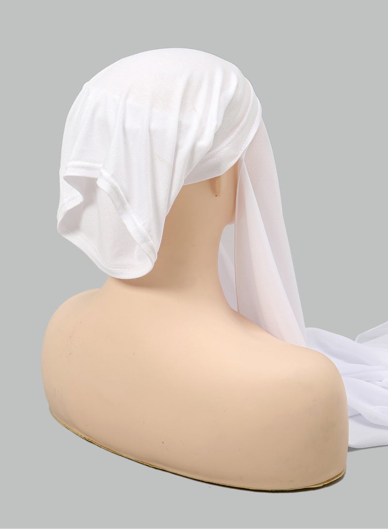 Chiffon Hijab Women Instant Hijab Undercap Chiffon Head Wraps Full Cover Shawl Cap for Women Daily Wear  - Image 5