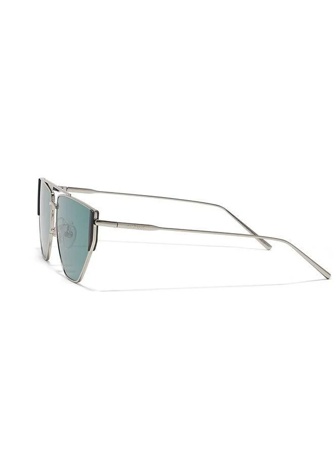 30Sundays 30Sundays GARDENA,Unisex Sunglasses, Aviator Sunglasses, UV Protection: UV400 (Silver,Green)