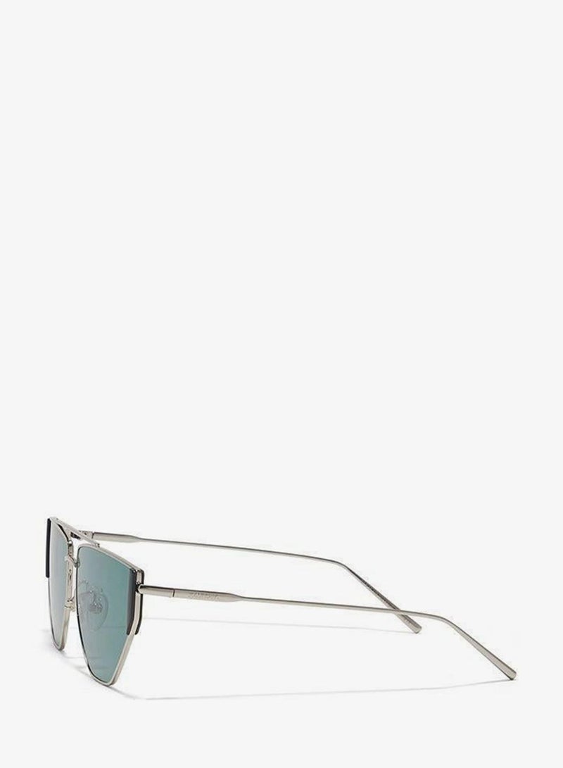 30Sundays GARDENA,Unisex Sunglasses, Aviator Sunglasses, UV Protection: UV400 (Silver,Green) - Image 3
