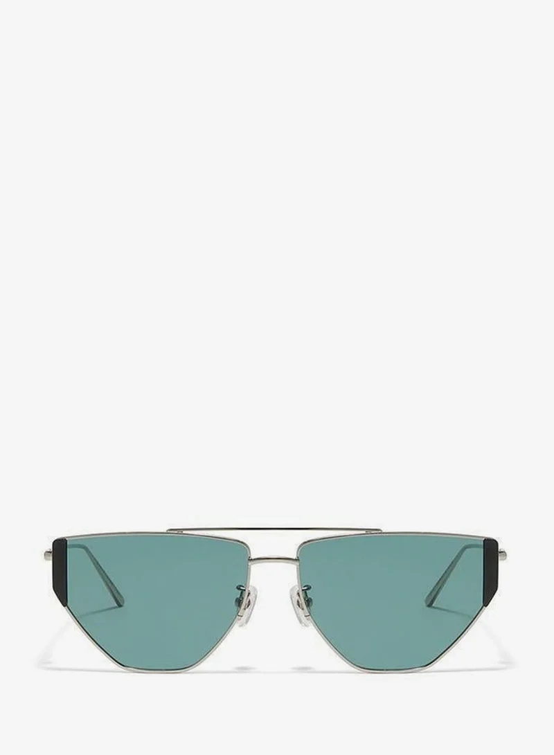 30Sundays 30Sundays GARDENA,Unisex Sunglasses, Aviator Sunglasses, UV Protection: UV400 (Silver,Green)