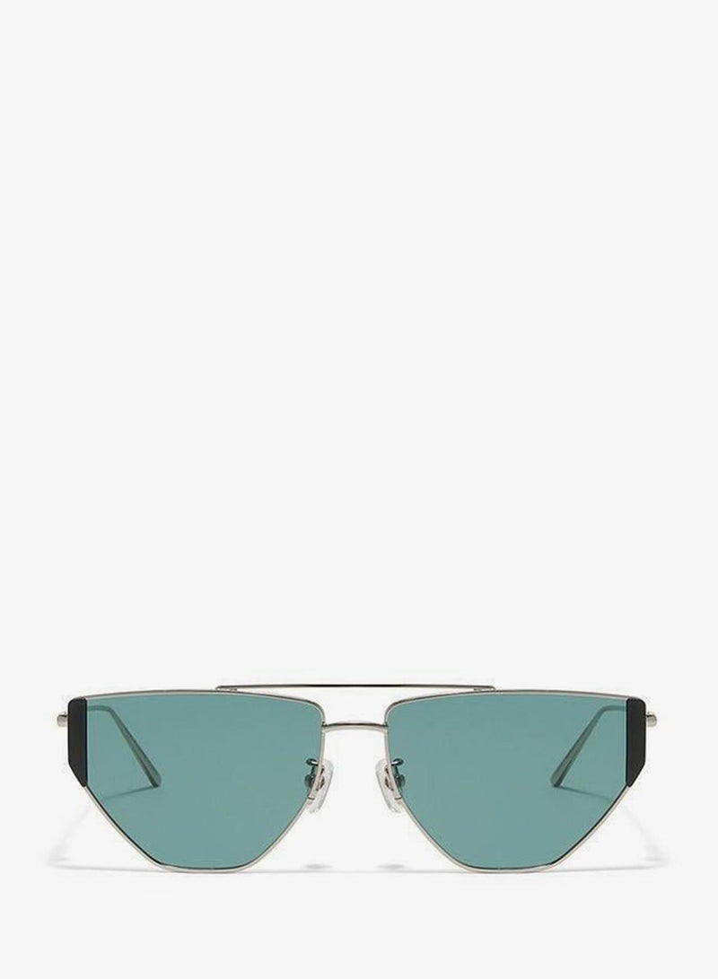 30Sundays GARDENA,Unisex Sunglasses, Aviator Sunglasses, UV Protection: UV400 (Silver,Green) - Image 2