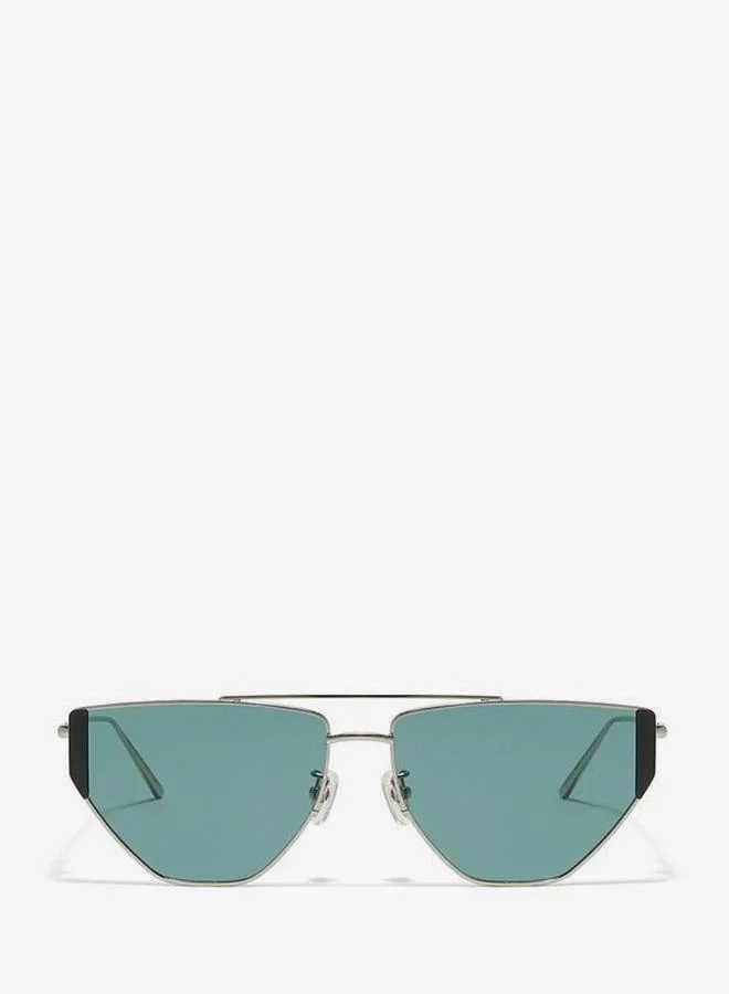 30sundays 30Sundays GARDENA,Unisex Sunglasses, Aviator Sunglasses, UV Protection: UV400 (Silver,Green)