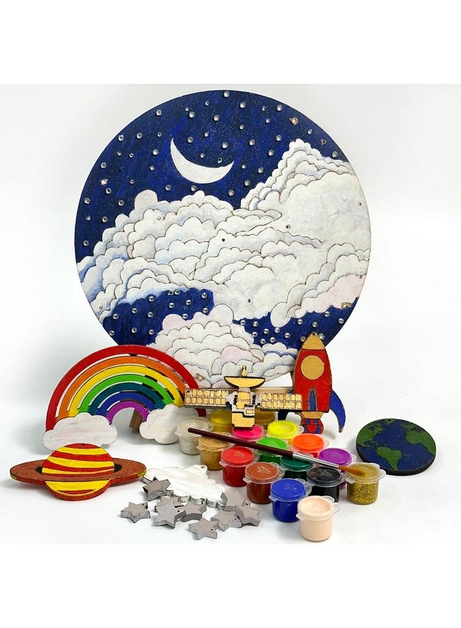 Embroiderymaterial Painting Kit for Kids, Art & Craft Kit, Tool Kit for Kids, Craft Kit, Kids Craft Activity Kit, Wooden Tool Kit for Kids, Craft for Kids, DIY Home Decor (All Material Included) - Image 1