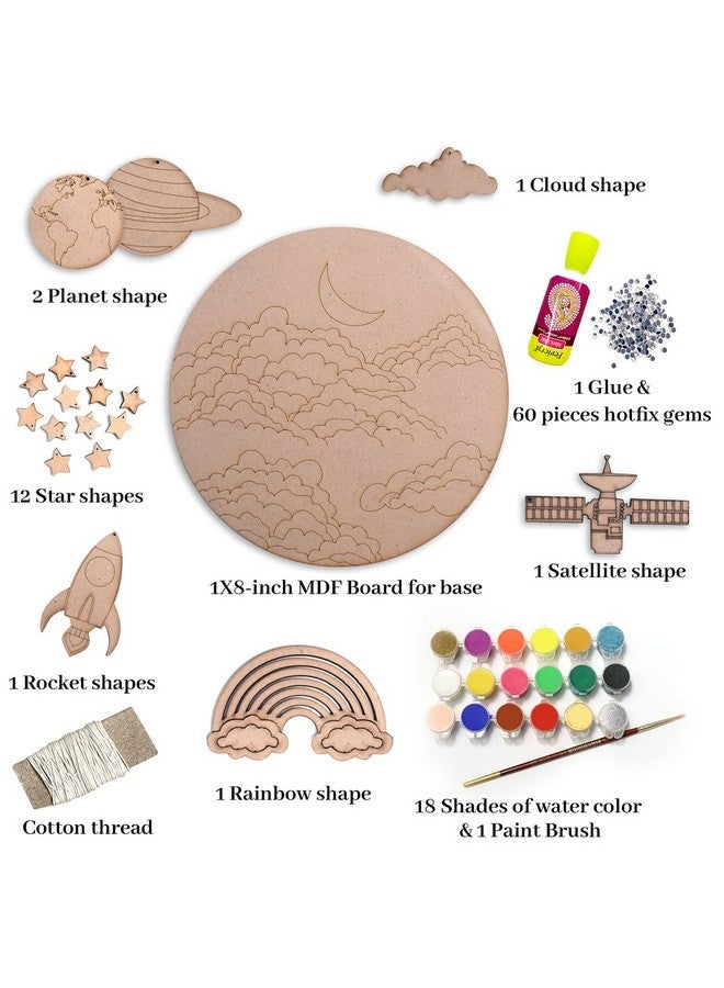 Embroiderymaterial Painting Kit for Kids, Art & Craft Kit, Tool Kit for Kids, Craft Kit, Kids Craft Activity Kit, Wooden Tool Kit for Kids, Craft for Kids, DIY Home Decor (All Material Included) - Image 2