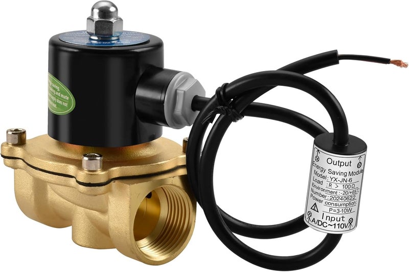 Heschen صمام كهربائي نحاسي من هيسشن، طراز 2W-250-25J، PT1 بوصة، AC220V، ماء ذو تأثير مباشر، صمام بديل مغلق عادةً - Image 1