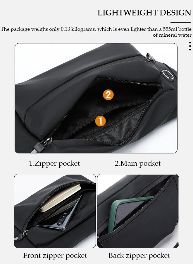 DUNISO Crossbody Fanny Pack for Women Men,Crossbody Waist Bag Belt Bag,Slim Running Belt Waist Pack,Fashion Water Resistant Waist Pouch Packs Chest Bag with Adjustable Strap for Travel Walking Running Hiking Cycling - Image 5