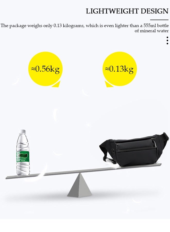 DUNISO Crossbody Fanny Pack for Women Men,Crossbody Waist Bag Belt Bag,Slim Running Belt Waist Pack,Fashion Water Resistant Waist Pouch Packs Chest Bag with Adjustable Strap for Travel Walking Running Hiking Cycling - Image 3