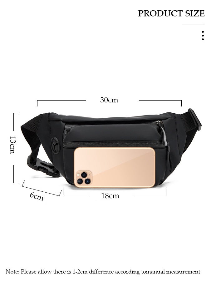 DUNISO Crossbody Fanny Pack for Women Men,Crossbody Waist Bag Belt Bag,Slim Running Belt Waist Pack,Fashion Water Resistant Waist Pouch Packs Chest Bag with Adjustable Strap for Travel Walking Running Hiking Cycling - Image 2
