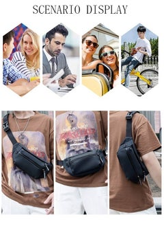 DUNISO Crossbody Fanny Pack for Women Men,Crossbody Waist Bag Belt Bag,Slim Running Belt Waist Pack,Fashion Water Resistant Waist Pouch Packs Chest Bag with Adjustable Strap for Travel Walking Running Hiking Cycling  - Image 2