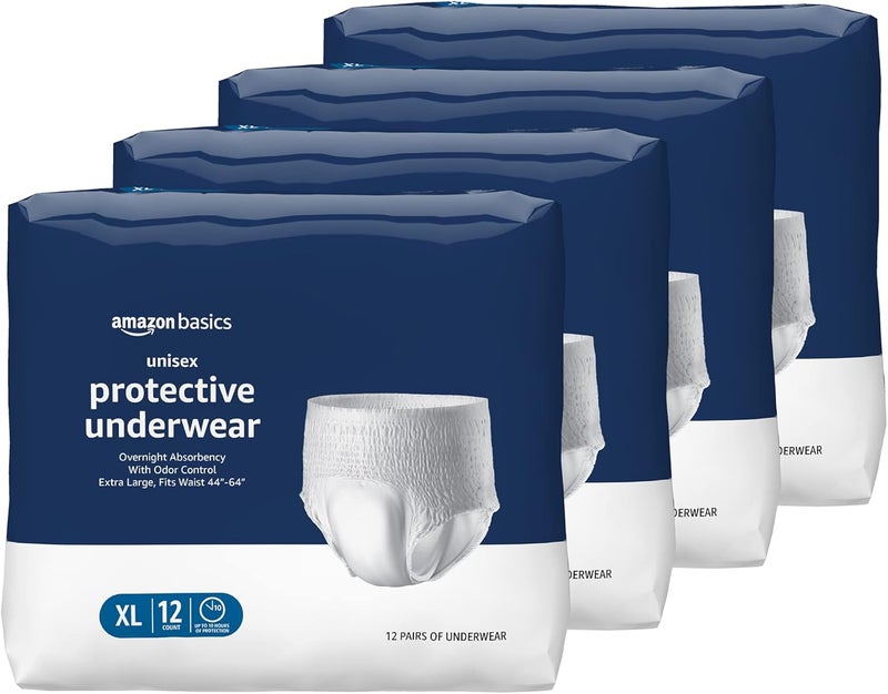 Ççs Unisex Protective Underwear Overnight Absorbency Extra Large 48 Count 4 Packs of 12 - Image 1