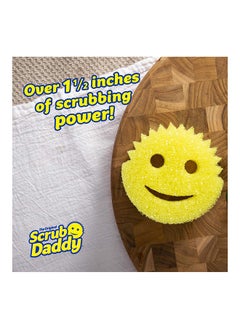 Scrub Daddy All Purpose Cleaning Sponge - Scratch Free Scrubber for Dishes and Home, Odor Resistant, Soft in Warm Water, Firm in Cold, Deep Cleaning Kitchen and Bathroom, Multi-use, Dishwasher Safe, Set Of 4.  - Image 2