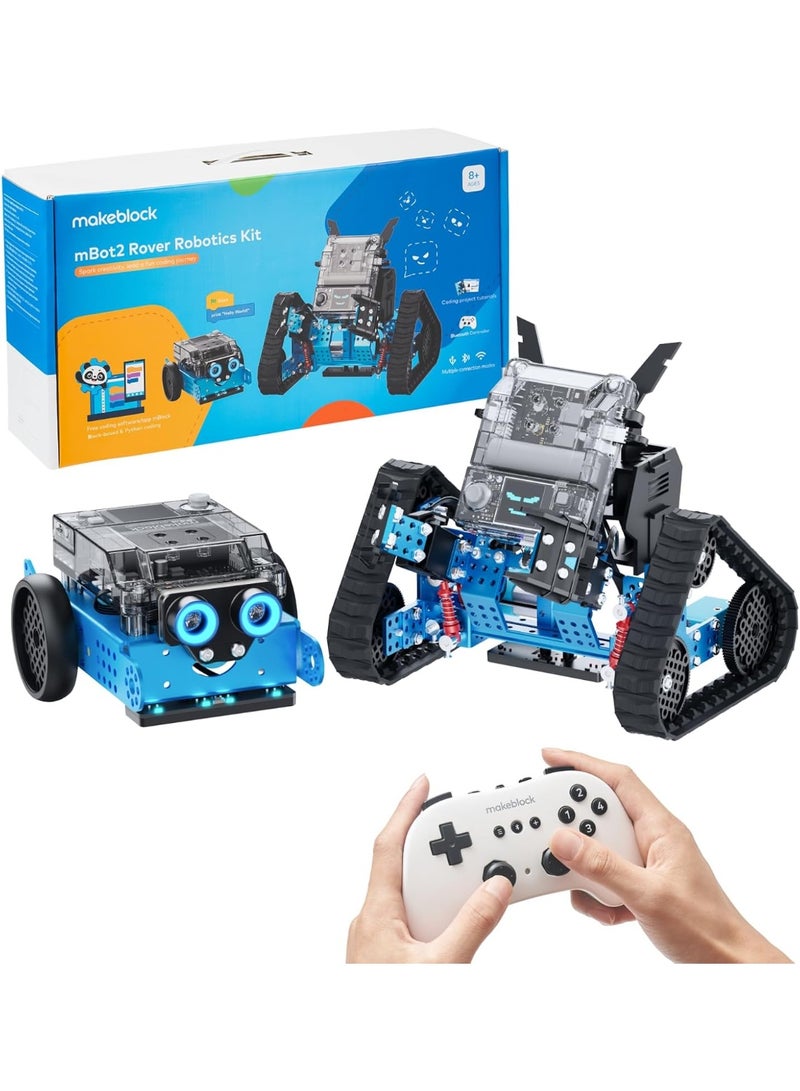 Makeblock mBot2 Rover Emo Robot, Interactive Programming Robotics Kit, Remote Control Coding for Kids 8-12 and up, STEM Educational Building Toys - Image 1