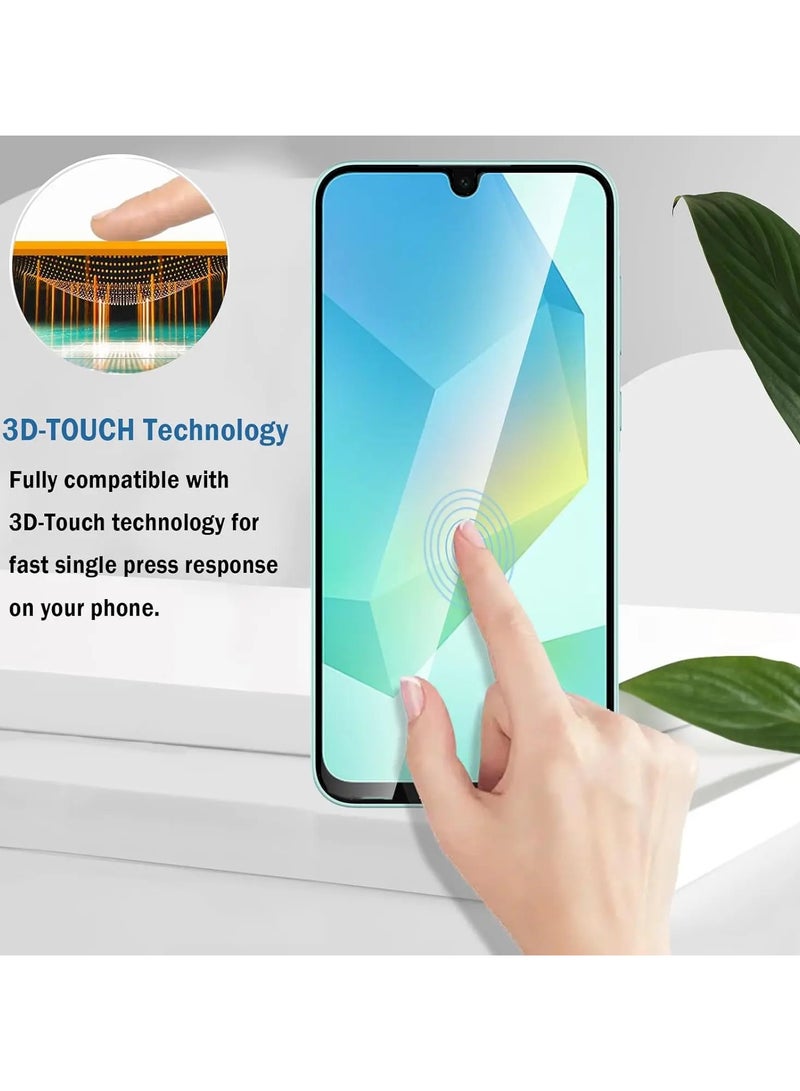 2in1 Screen Protector  for Samsung Galaxy A16 with Camera Lens Protector,Full Coverage 9H Tempered Glass Film,HD Clear Scratch Resistant,Bubble-Free - view 4