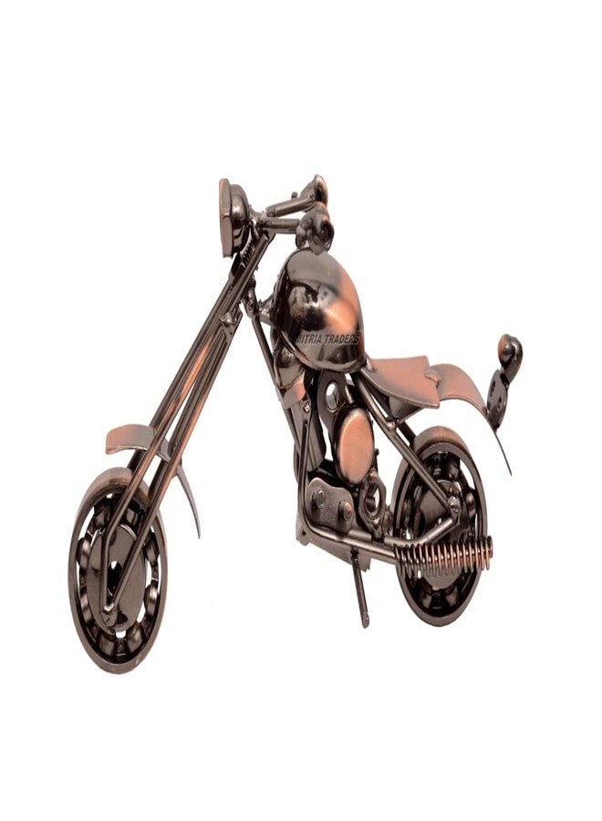 MITRIA TRADERS Metal Miniature Motor Bike Showpiece Small Multicolour, 1 Piece///Motor Bike Toy for Home Decor/Small Bike for Kids - Image 3