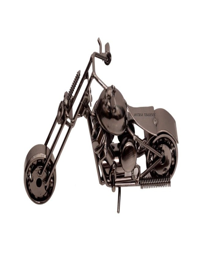 MITRIA TRADERS Metal Miniature Motor Bike Showpiece Small Multicolour, 1 Piece///Motor Bike Toy for Home Decor/Small Bike for Kids - Image 4