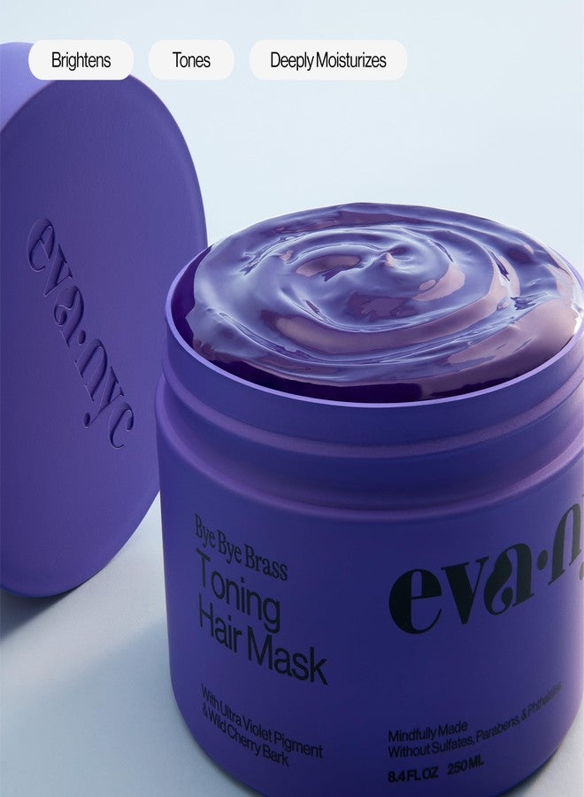 Eva NYC Toning Hair Mask - Anti-Brass Formula for Blonde, Gray + Lightened Hair - Ultra-Violet Pigment and Wild Cherry Bark to Tone and Moisturize - Neutralize Brass - Ginger Rose Scent - 8.4 fl oz - Image 3