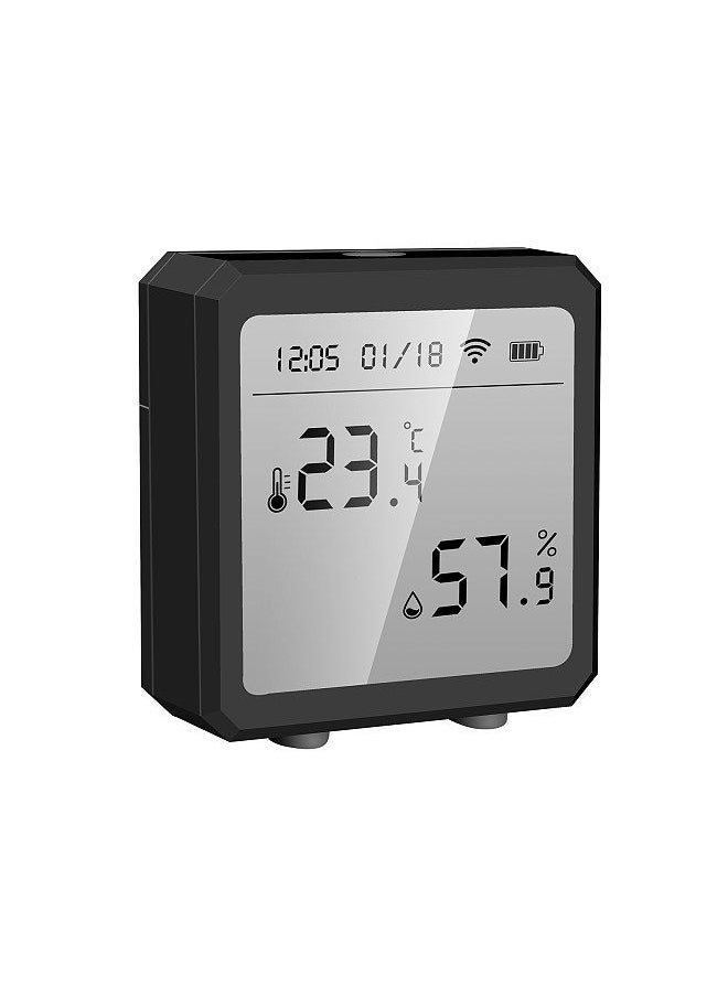 Tuya Smart WiFi Temperature Humidity Sensor Indoor Hygrometer Thermometer APP Remote Control with LCD Screen T&H Sensor ℃/℉ Switchable Compatible with Alexa Google Home