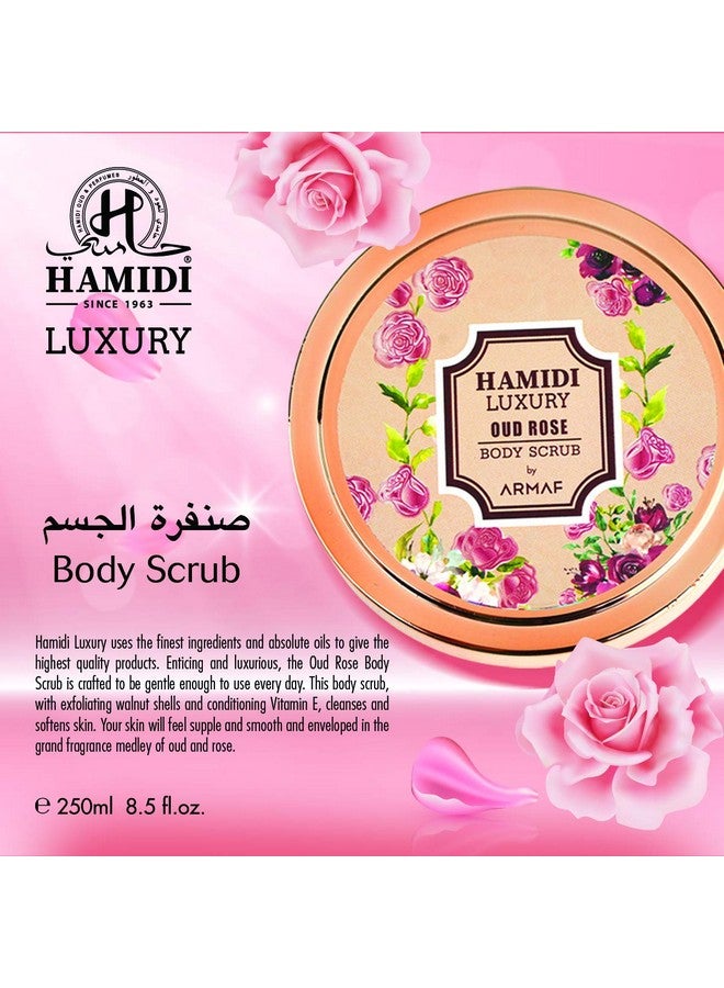 HAMIDI سكر جسم هيميدي الفاخر للنساء برائحة العود والورد 250 مل | خالي من الكحول | شعور بالانتعاش | تجديد واستعادة | ينظف وينعم البشرة - Image 3