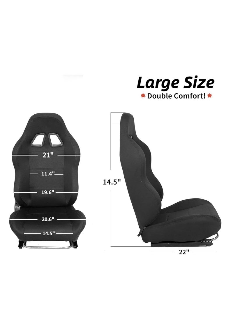 رويال ROYAL - مقاعد سباق عالمية قابلة للإمالة مع 2 منزلقة قابلة للتعديل ومقاعد مقاومة للماء من جلد PVC مقاس 30 سم × 35 سم × 55 سم (أحمر وأسود) (DYT-1003) - Image 5