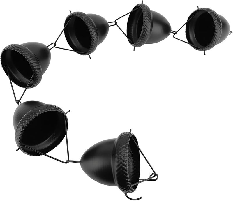 سلسلة مطر الحديد الأسود مع أكواب الجوز 3 28 قدم ديكور حديقة الفناء الخارجي - Image 1