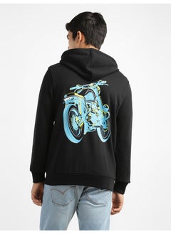 Levi's سويت شيرت رجالي بغطاء رأس باللون الأسود  - Image 3