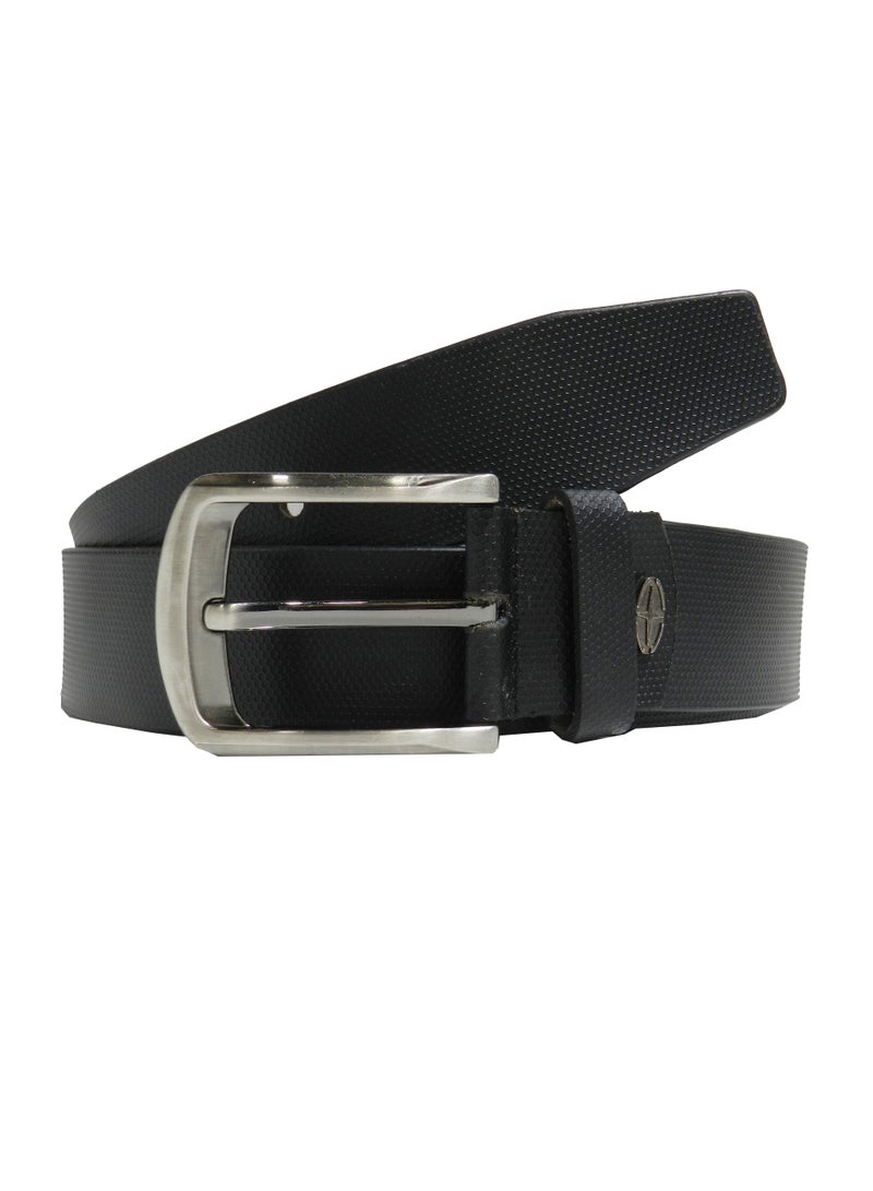 LAVERI LEATHER GENUINE LEATHER 40 MM FORMAL AND CASUAL BLACK BELT FOR MENS - Image 1