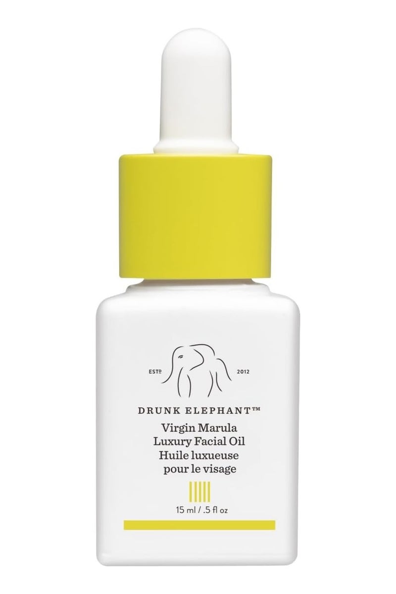 Drunk Elephant Virgin Marula Luxury Facial Oil - Vegan Anti-Aging Skin Care and Face Moisturizer - 15 Milliliters/0.5 Ounce