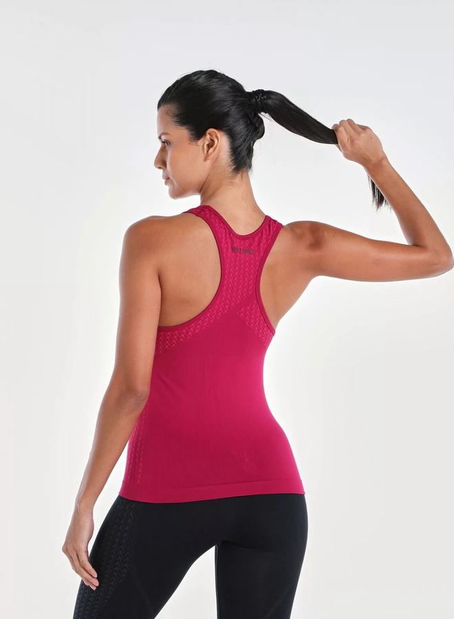Wizard Women Burgundy Brave Seamless Fitted Tank - Image 2