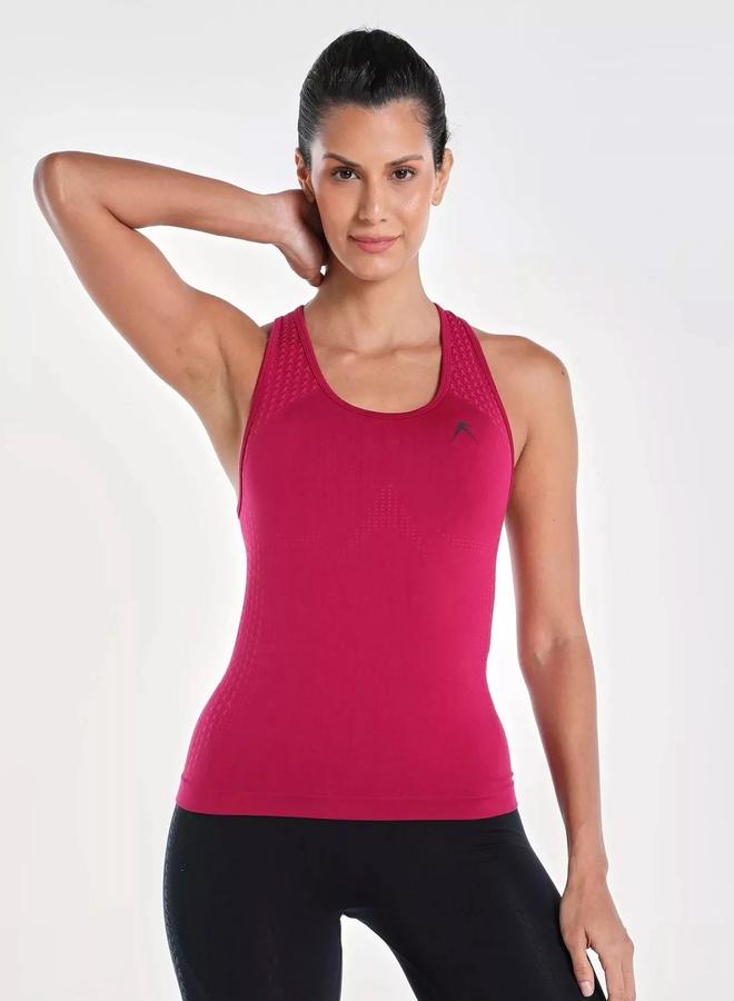 Wizard Women Burgundy Brave Seamless Fitted Tank - Image 1