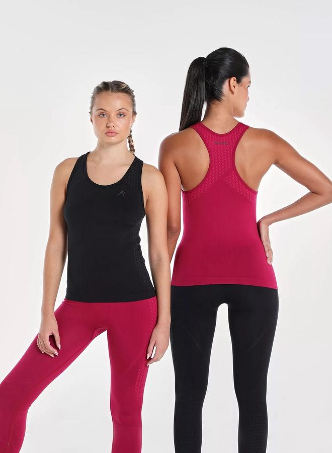Wizard Women Burgundy Brave Seamless Fitted Tank - Image 3