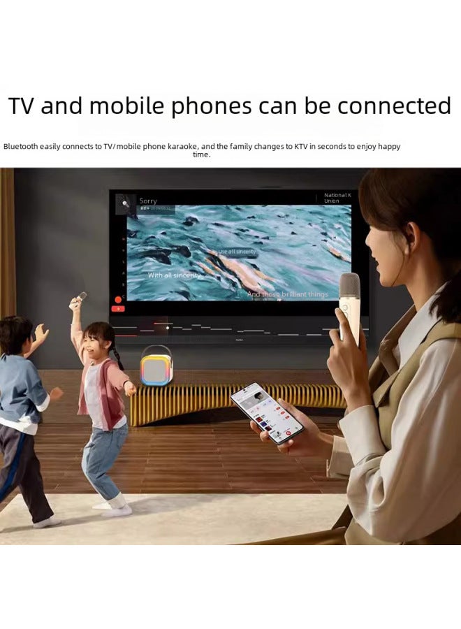 Kge Bao K12 With Light Series Rgb Wireless Bluetooth Audio Speaker Karaoke Audio Home Microphone Mobile Phone Karaoke - Image 3