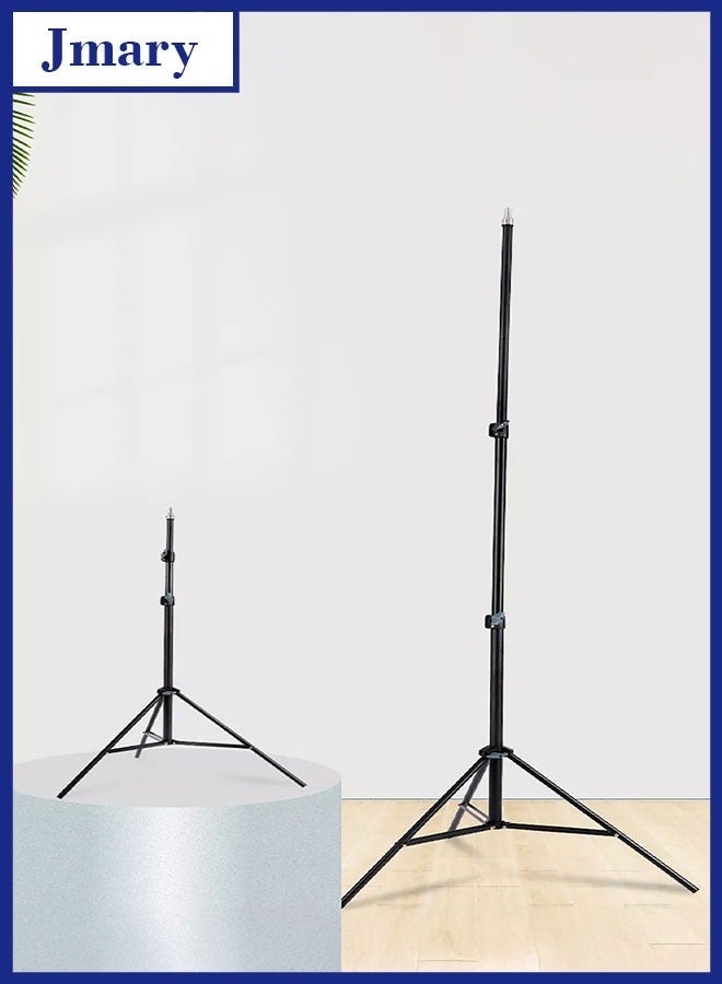 Jmary MT-75 Adjustable Light Tripod Stand for Softbox, Ring Light & Mobile Phones – Heavy-Duty Aluminum Tripod with 360° Mount, Foldable Design, Height Adjustable up to 2M, Stable Support for Studio & Vlogging Use  - Image 1
