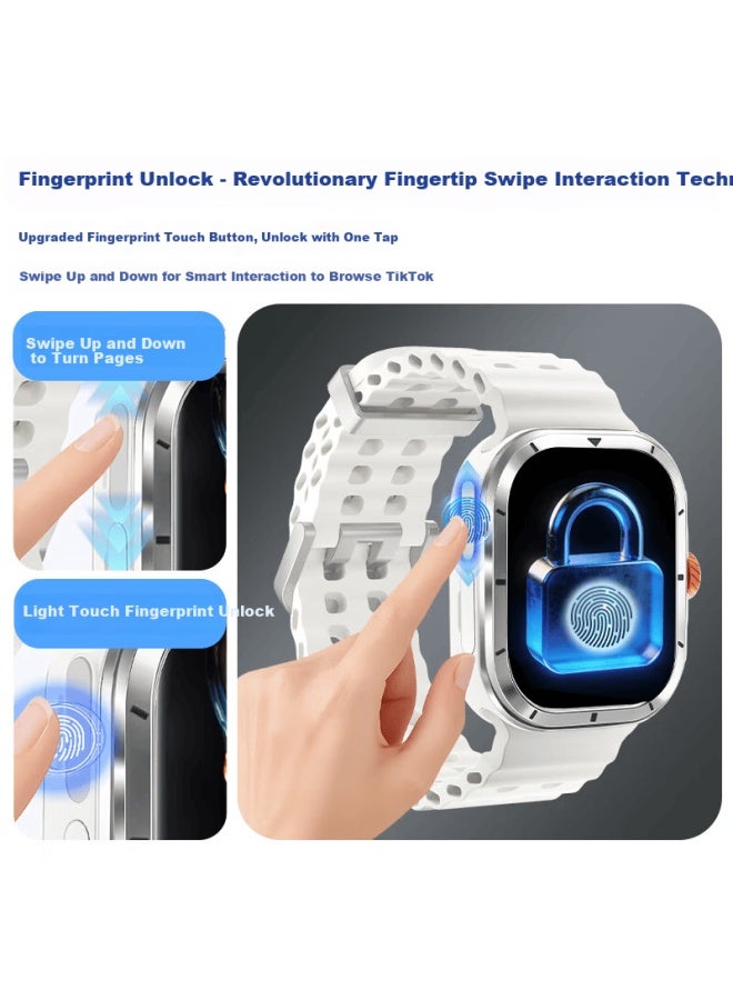 Soaiy T6pro Smart Phone Watch Gps 5g Sim Card Full Network High School Student Rotating Camera Heart Rate Blood Oxygen Photo Waterproof Nfc Adult Uni Gift Obsidian Black - Image 2