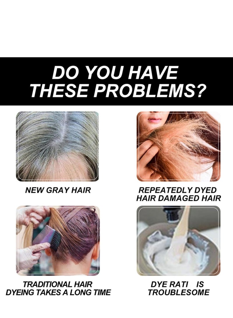 إيلهو شامبو صبغ الشعر ، شامبو 3 في 1 للشعر المصبوغ ، شامبو ملون للشعر لتغطية الشعر الرمادي ، صبغة الشعر المنزلية مستخلص نباتي نقي ، شامبو صبغ فوري للعناية بالشعر ، شامبو مضاد للرمادي 200 مل (أحمر) - Image 5