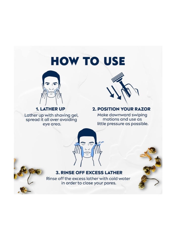 NIVEA MEN Sensitive Shaving Gel – Advanced Glide Technology with Chamomile & Hamamelis for a Clean, Comfortable Shave, 200ml - Image 5