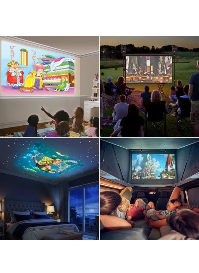 PVO - Mini Projector, Cartoon Portable Projector, Kids Gifts, Outdoor Movie Projector, LED Micro Video Projector for Home Theater Movie Projector - Image 1