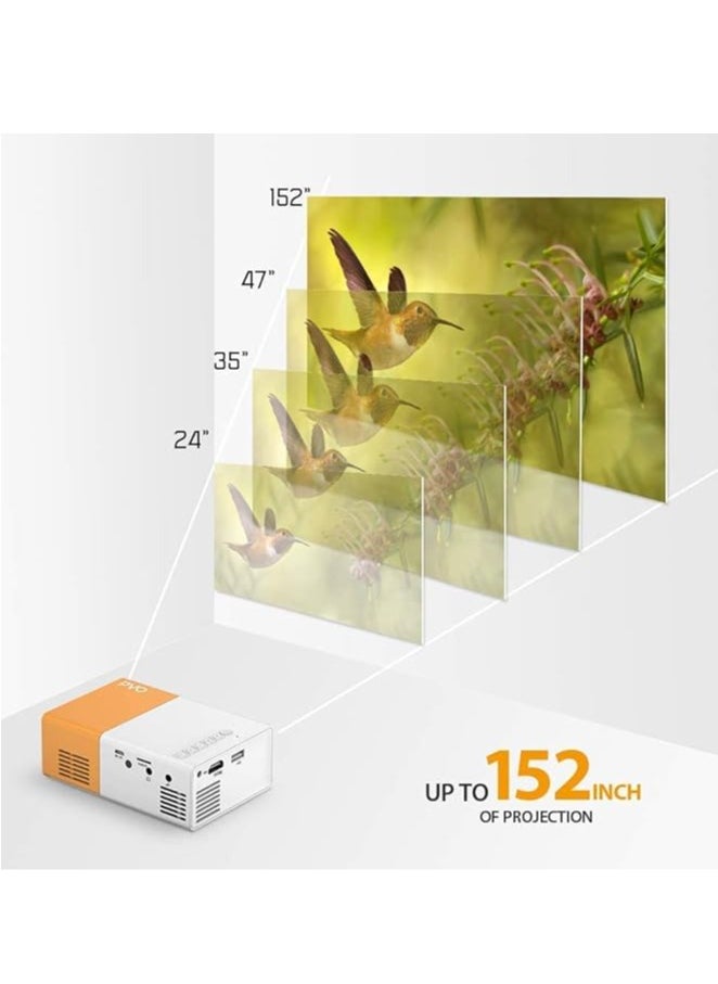PVO - Mini Projector, Cartoon Portable Projector, Kids Gifts, Outdoor Movie Projector, LED Micro Video Projector for Home Theater Movie Projector - Image 1