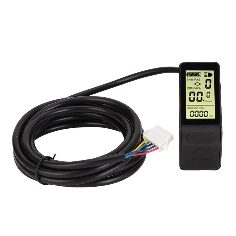 لوحة عرض LCD لدراجة كهربائية 24 فولت 36 فولت 48 فولت - شاشة LCD ملونة لدراجة كهربائية بخطاء SM وأزرار خارجية - Image 1