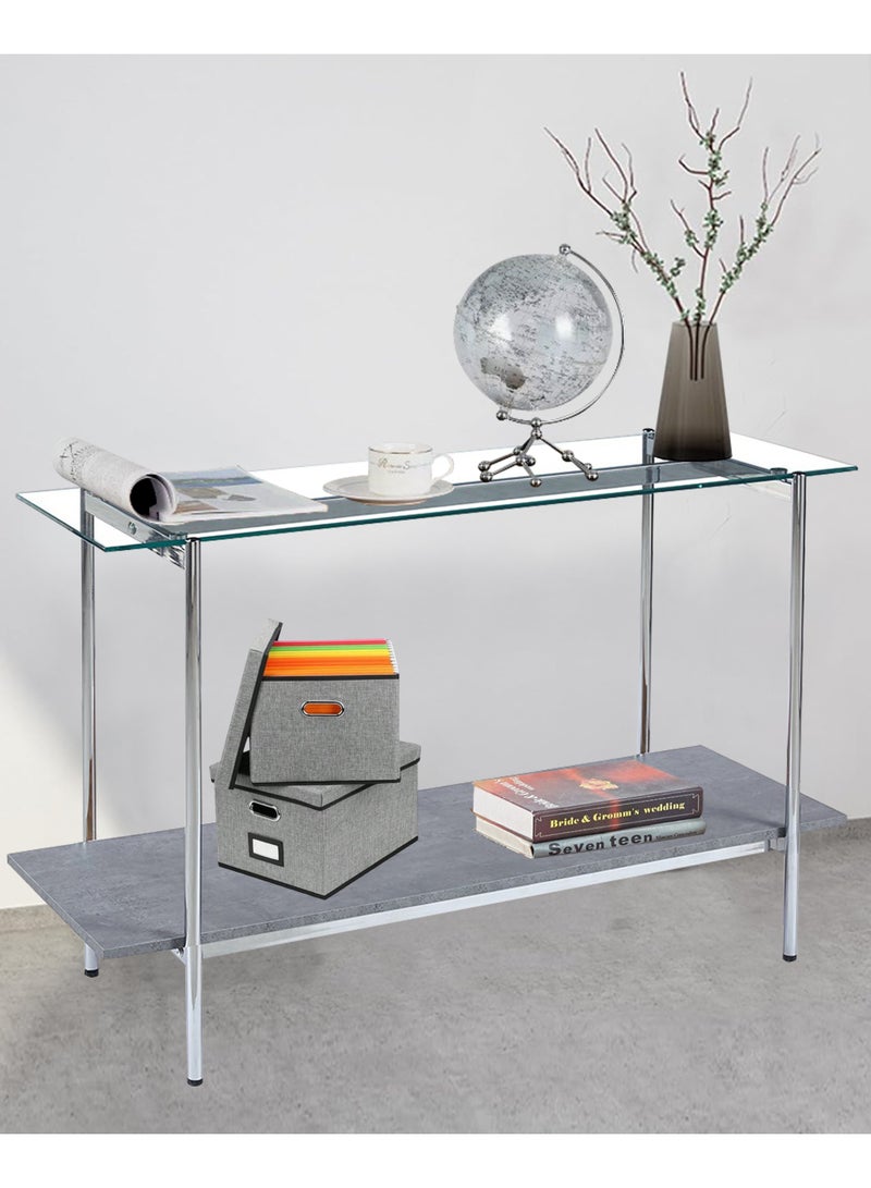 Living Console Table Entryway With Glass Top 120*40*80 CM - Image 1