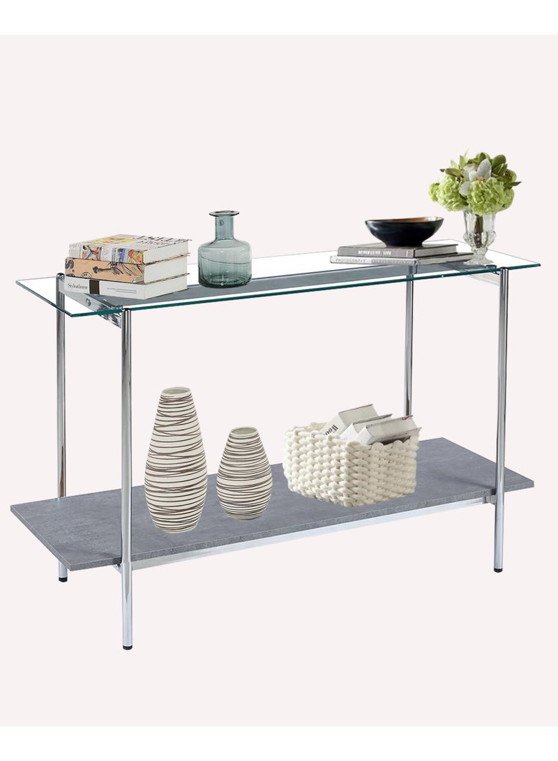 Living Console Table Entryway With Glass Top 120*40*80 CM - Image 2