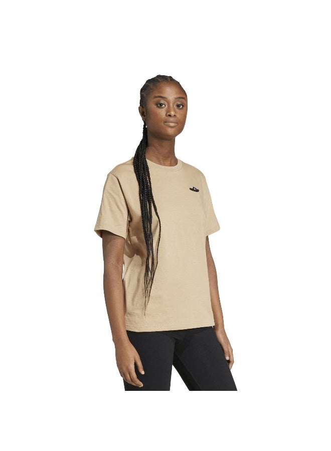 Adidas Adidas Slide Tee Brown Graphic Tee (Short Sleeve) T-Shirts For Women - Image 4