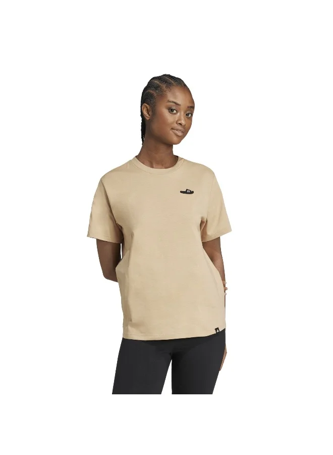 Adidas Adidas Slide Tee Brown Graphic Tee (Short Sleeve) T-Shirts For Women