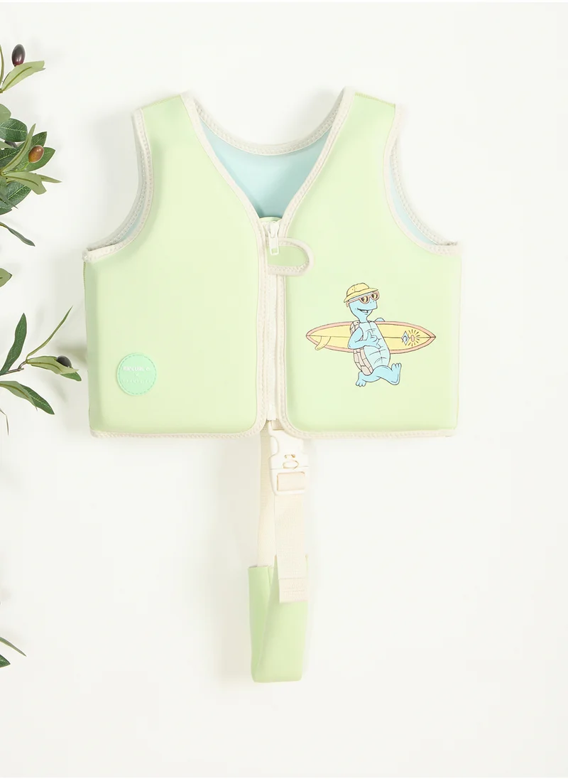 ساني لايف Kids Swim Vest 2-3 Shred Turtle Aqua