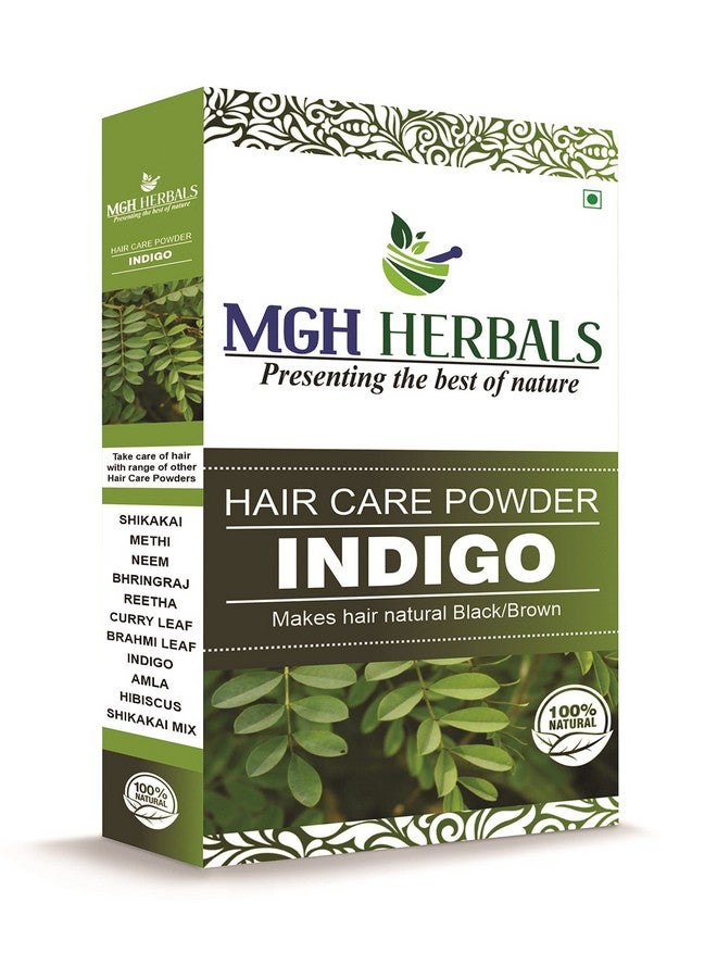 MGH Herbals Organic Indigo Powder Organic For Hair Black Colour (200 Grams), Natural Avuri Leaf Powder, Neela Amari, Neel Patti, Neelayamari, Neli Aku, Indico.  - Image 1