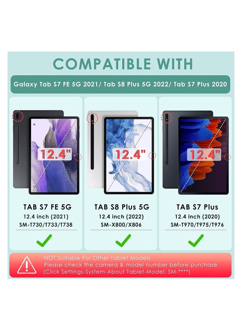 ELTRAZONE Case Compatible with Galaxy Tab A8 10.5" Case (SM-X200/X205/X207), Galaxy Tab A8 Case 10.5 inch,Auto Sleep/Wake 360° Rotating Stand Folio Leather Case for Tab A8 2022 (Black) - Image 2