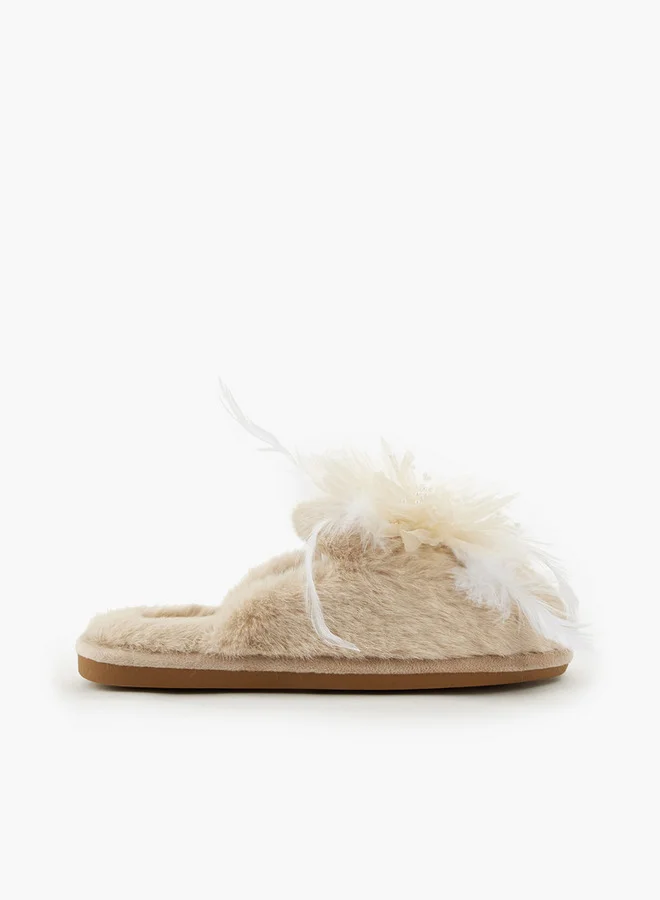 Le Confort Women Floral Accent Bedroom Slides