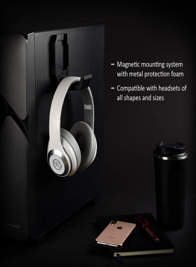 Enermax Magnetic Mounting Headset Holder with Metal Protection Foam, Provides up to 1 kg/2.2 lbs, Compatible with Computer/Gaming Headsets, Headphone of all Shapes and Sizes, EHB001 - Image 4