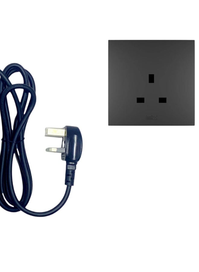 CL Single electrical plug 13 Amp 7*7 MZ black color - Image 1